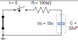 rc 放电电路示例